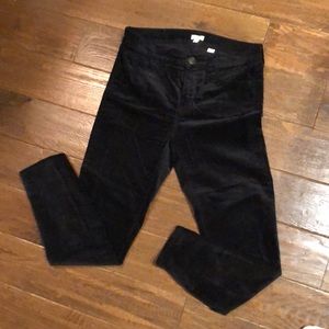 JCREW Factory black velvet jeans